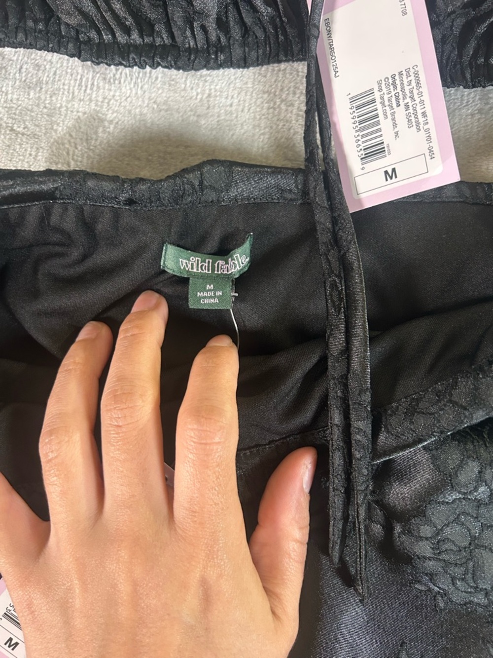 wild fable Black Textured Lace Bralette and skirt set NWT - Picture 7 of 16